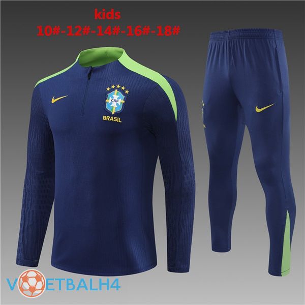 Brazilië kinderen kit trainingspakblauw koninklijk 2024/2025