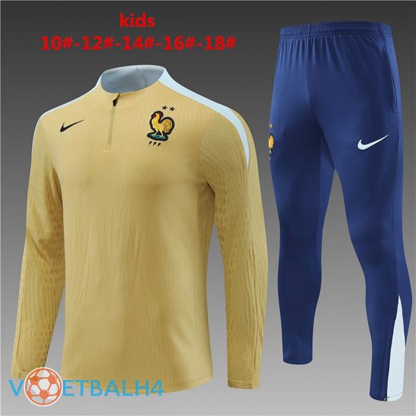 Frankrijk kinderen kit trainingspakgeel 2024/2025