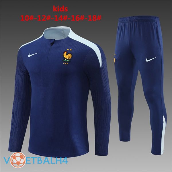 Frankrijk kinderen kit trainingspakblauw koninklijk 2024/2025