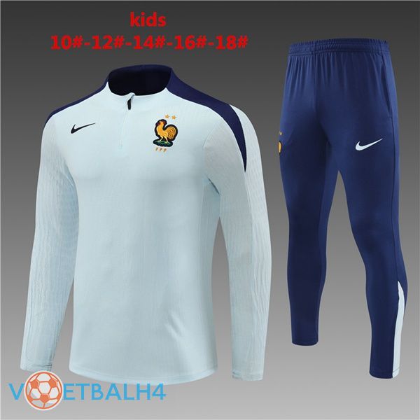 Frankrijk kinderen kit trainingspakblauw 2024/2025