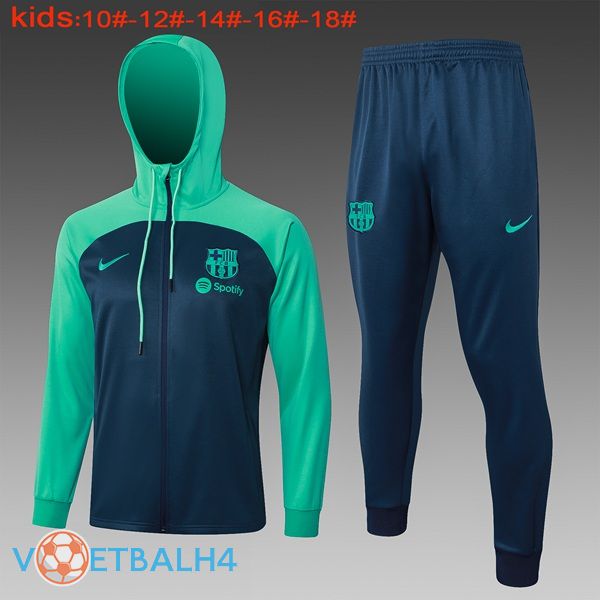 FC Barcelona trainingspak Hoodie kinderen groente blauw koninklijk 2024/2025