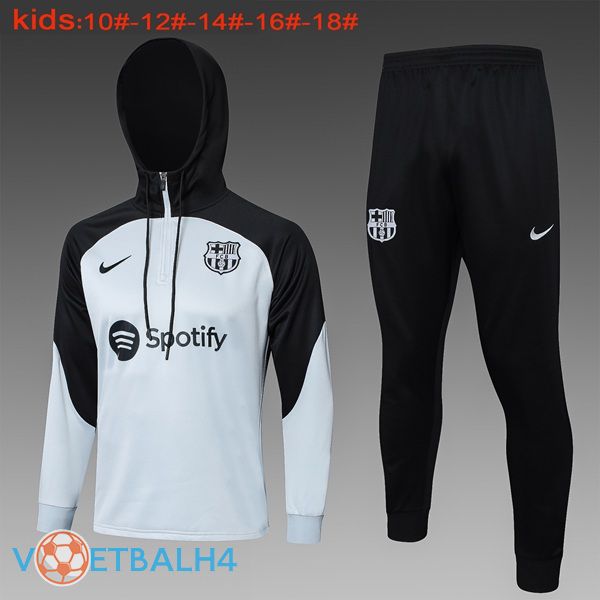 FC Barcelona trainingspak Hoodie kinderen zwart wit 2024/2025