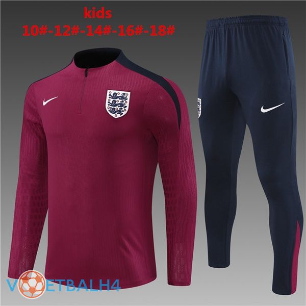 Engeland kinderen kit trainingspak rood 2024/2025