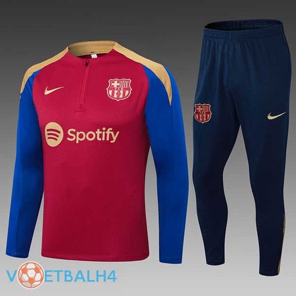 FC Barcelona kinderen kit trainingspak blauw rood 2024/2025