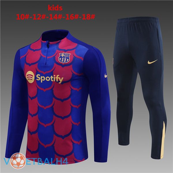 FC Barcelona kinderen kit trainingspak blauw rood 2024/2025