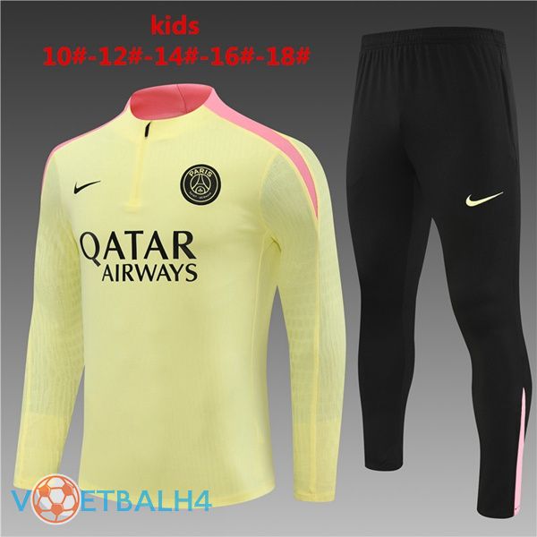 Paris PSG kinderen kit trainingspak geel 2024/2025