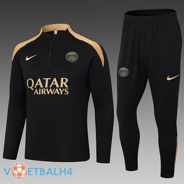 Paris PSG kinderen kit trainingspakzwart 2024/2025