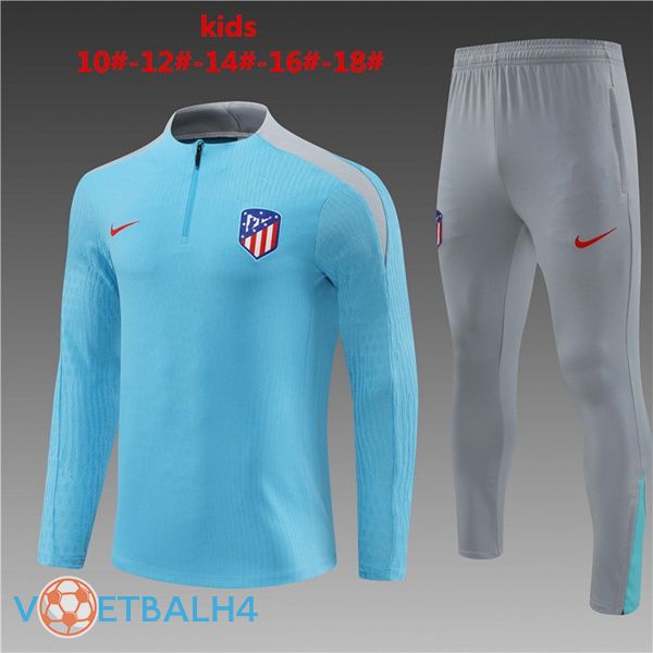 Atletico Madrid kinderen kit trainingspakblauw 2024/2025