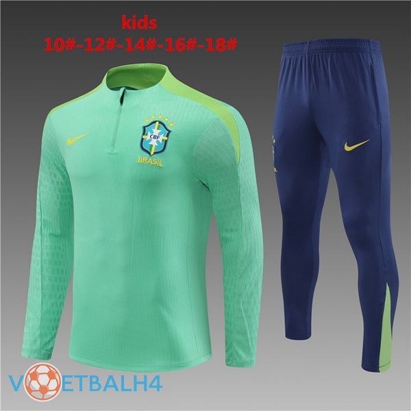 Brazilië kinderen kit trainingspakgroente 2024/2025