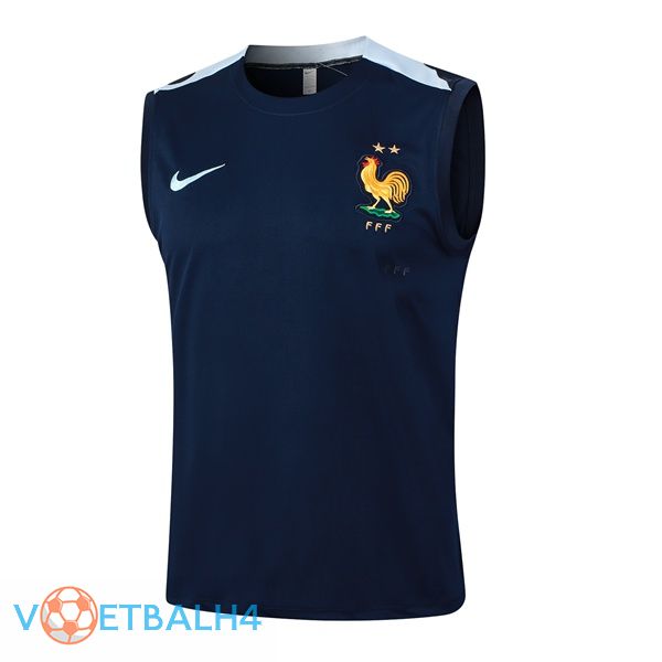 Frankrijk voetbal Vest blauw koninklijk 2024/2025