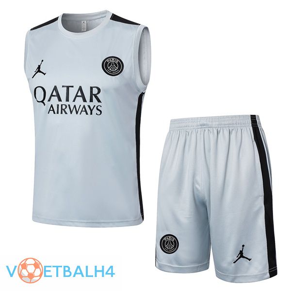 Paris PSG voetbal vest + korte broek grijs 2024/2025