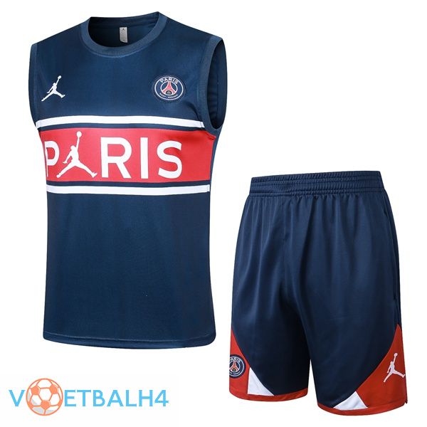 Paris PSG voetbal vest + korte broek blauw koninklijk 2024/2025