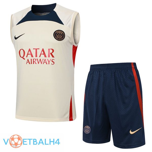 Paris PSG voetbal vest + korte broek geel 2024/2025