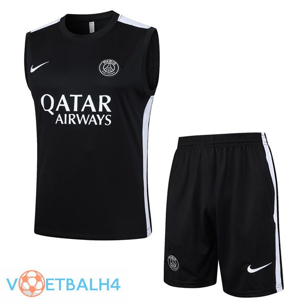 Paris PSG voetbal Vest + korte broek zwart 2024/2025