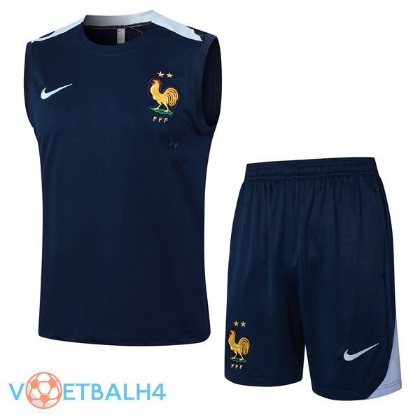 Frankrijk voetbal Vest + korte broek blauw koninklijk 2024/2025