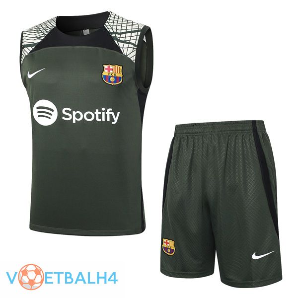 FC Barcelona voetbal Vest + korte broek groente 2024/2025