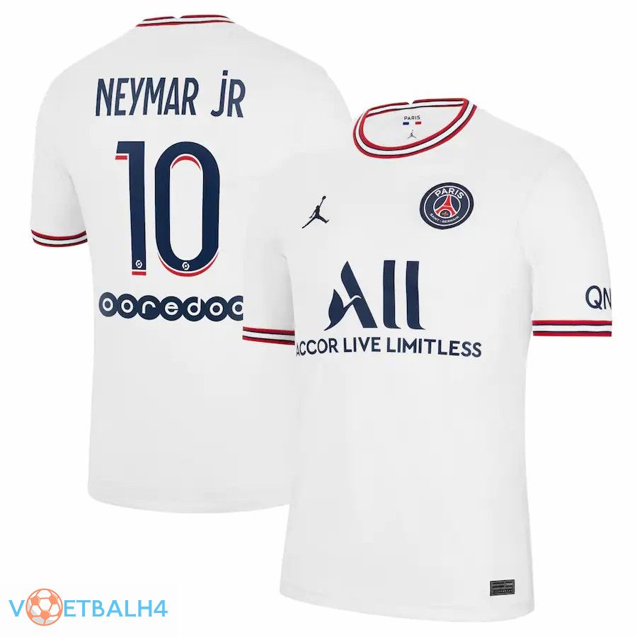 Jordan PSG (Neymar Jr 10) vierde jerseys wit 2021-2022