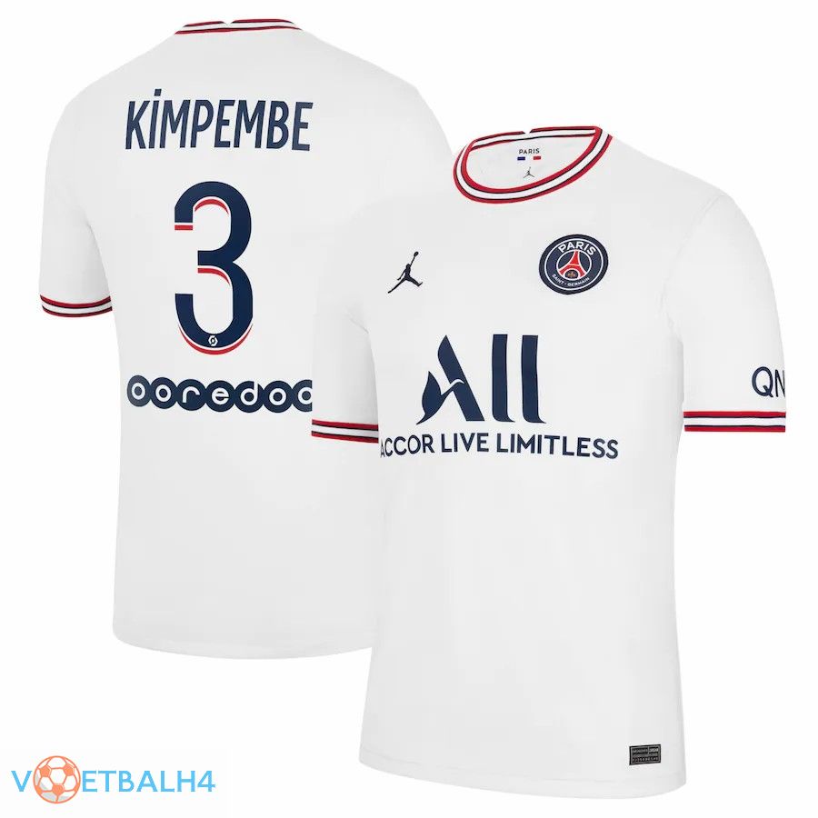 Jordan PSG (Kimpembe 3) vierde jerseys wit 2021-2022