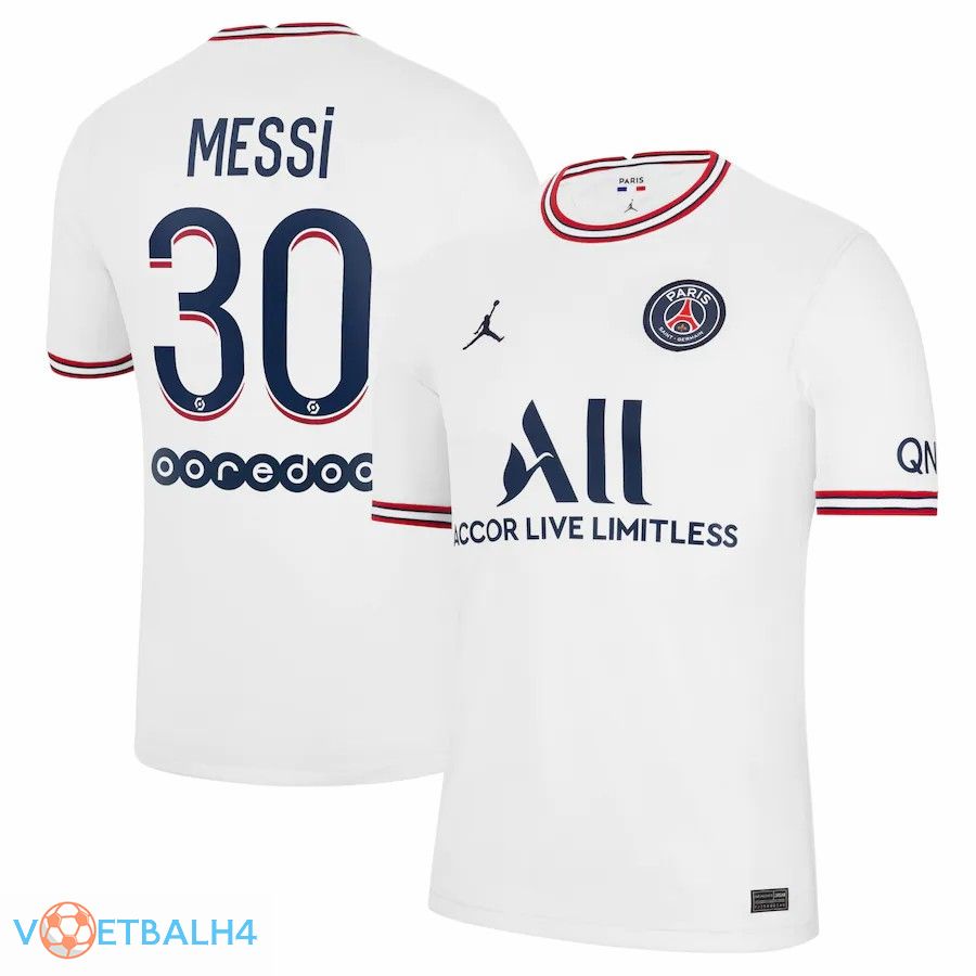 Jordan PSG (Messi 30) vierde jerseys wit 2021-2022