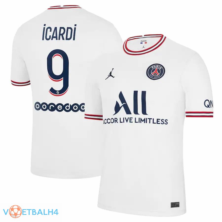 Jordan PSG (Icardi 9) vierde jerseys wit 2021-2022