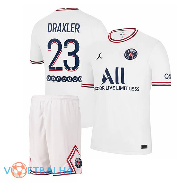 Jordan PSG (Draxler 23) kinderen vierde jerseys wit 2021-2022