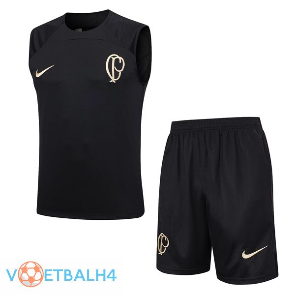 Corinthians voetbal Vest + korte broek zwart 2023/2024