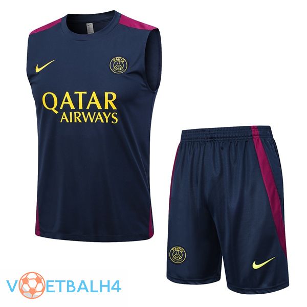 Paris PSG voetbal Vest + korte broek koninklijk blauw 2023/2024