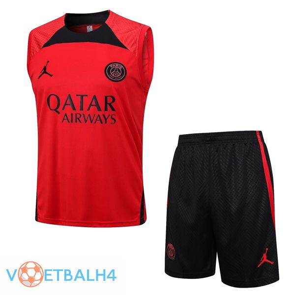 Paris PSG voetbal Vest + korte broek rood 2023/2024