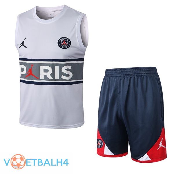 Paris PSG voetbal Vest + korte broek wit 2022/2023