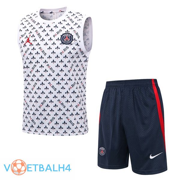 Paris PSG voetbal Vest + korte broek wit 2022-2023