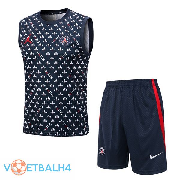 Paris PSG voetbal Vest + korte broek blauw koninklijk 2022-2023