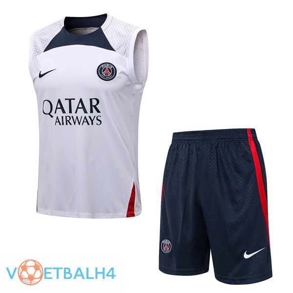 Paris PSG voetbal Vest + korte broek wit 2022-2023