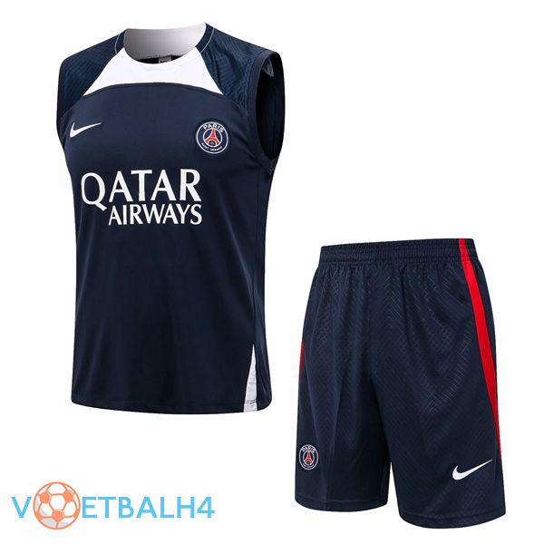 Paris PSG voetbal Vest + korte broek blauw koninklijk 2022-2023