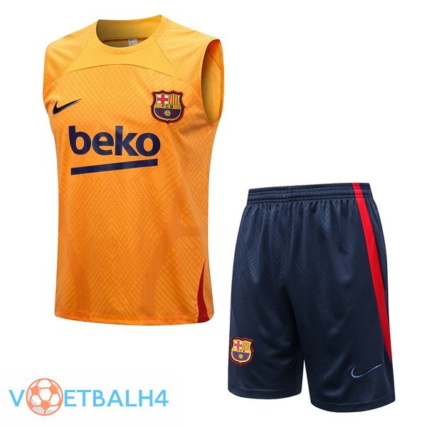 FC Barcelona voetbal Vest + korte broek oranje 2022-2023