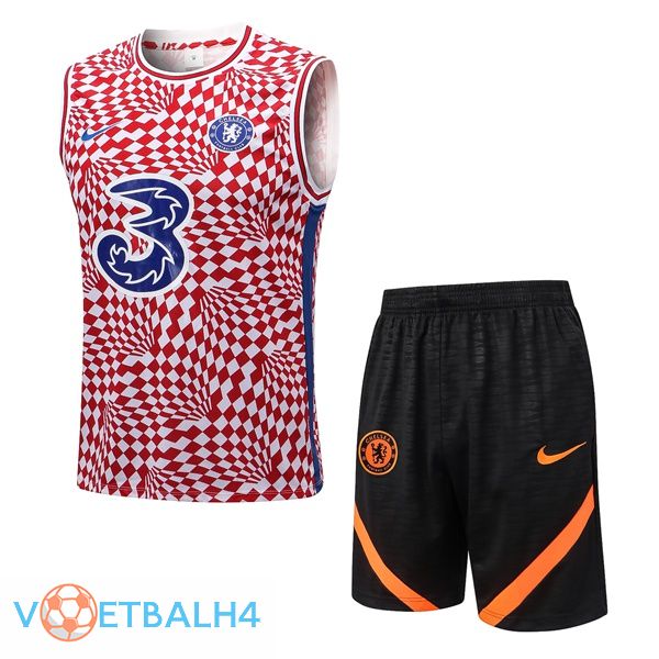 FC Chelsea voetbal Vest + korte broek rood wit 2022-2023