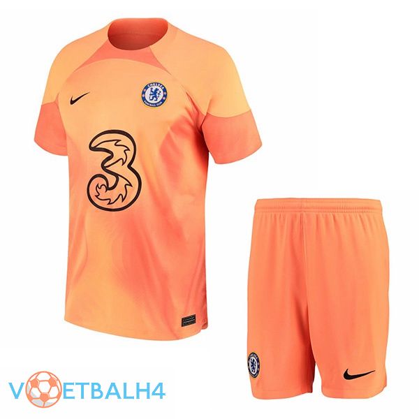 FC Chelsea kinderen doelman jersey oranje 2022/2023