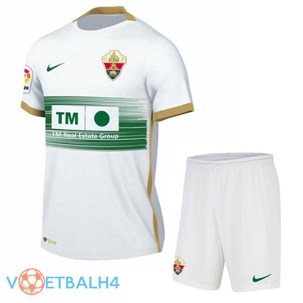 Elche CF kinderen voetbal jerseys thuis wit 2022-2023