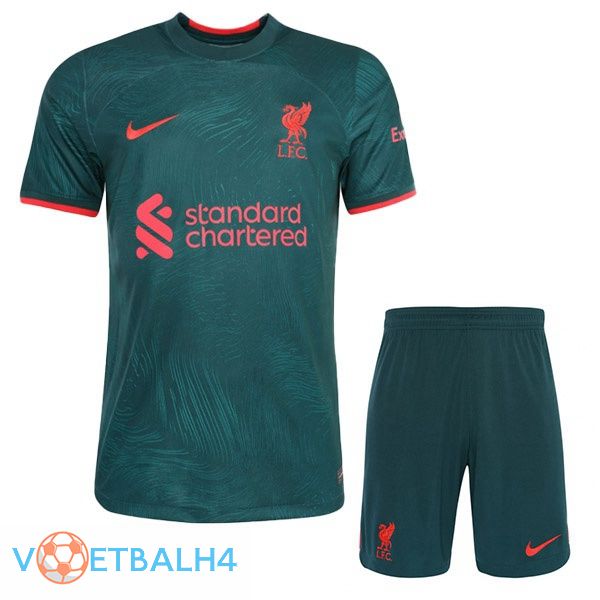 FC Liverpool kinderen voetbal jerseys derde groente 2022-2023