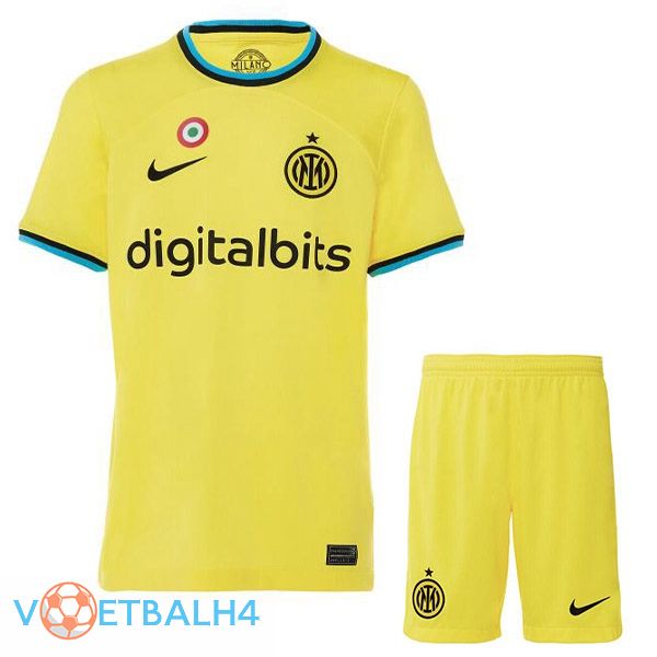 Inter Milan kinderen voetbal jersey derde geel 2022/2023