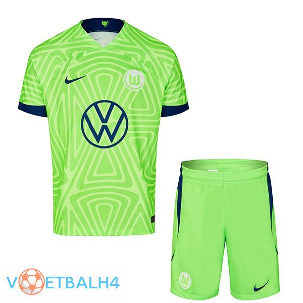 Vfl Wolfsburg kinderen voetbal jerseys thuis groente 2022-2023