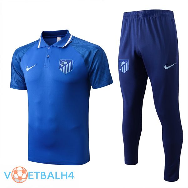 Atletico Madrid polo shirt + broek blauw 2022/2023