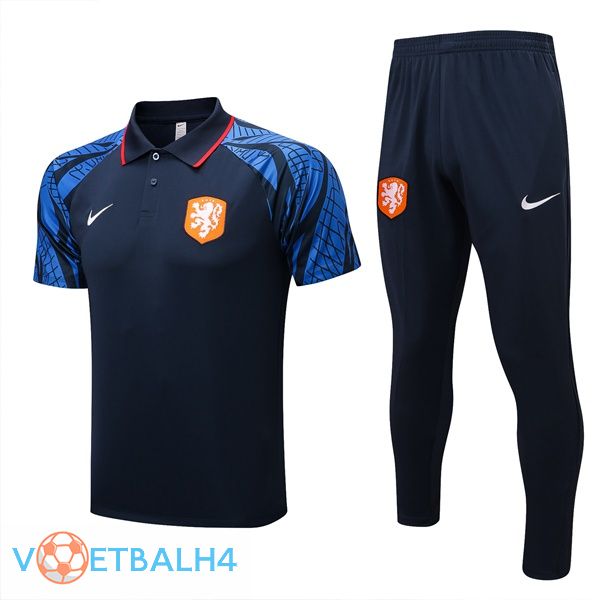 Nederland polo shirt + broek blauw koninklijk 2022/2023