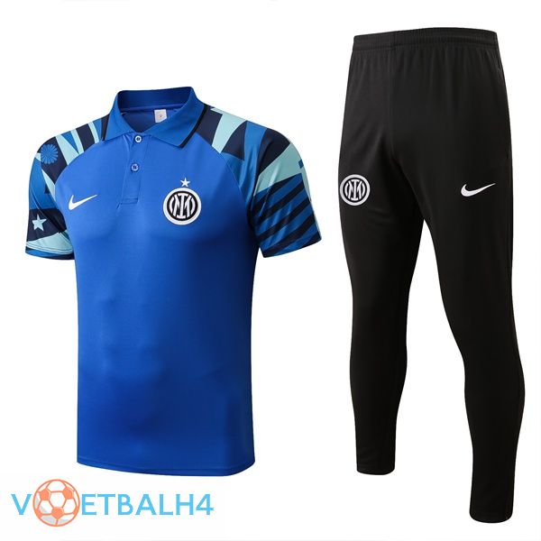 Inter Milan polo shirt + broek blauw 2022/2023