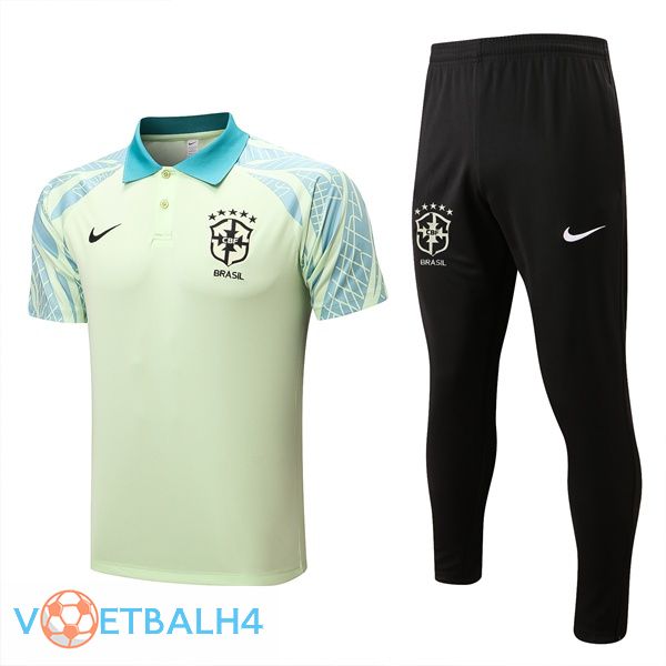 Brazilië polo shirt + broek groente 2022/2023