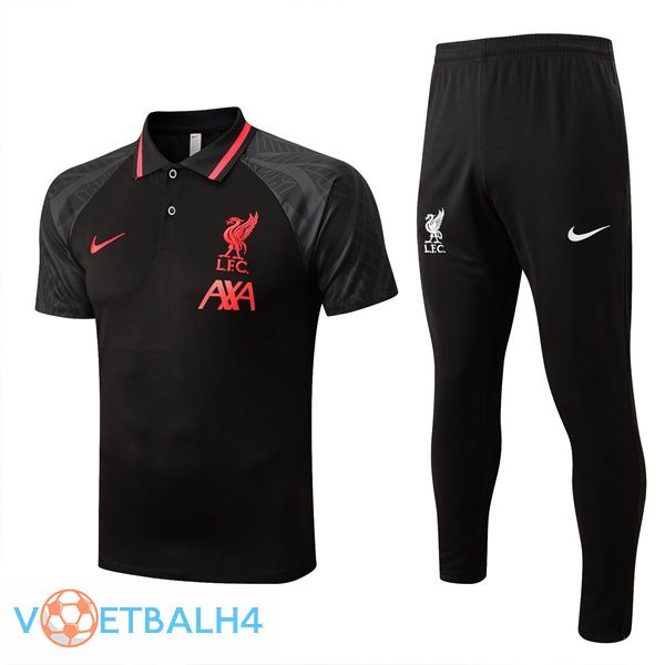 FC Liverpool polo shirt + broek zwart 2022-2023