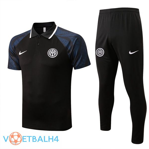 Inter Milan polo shirt + broek zwart 2022-2023