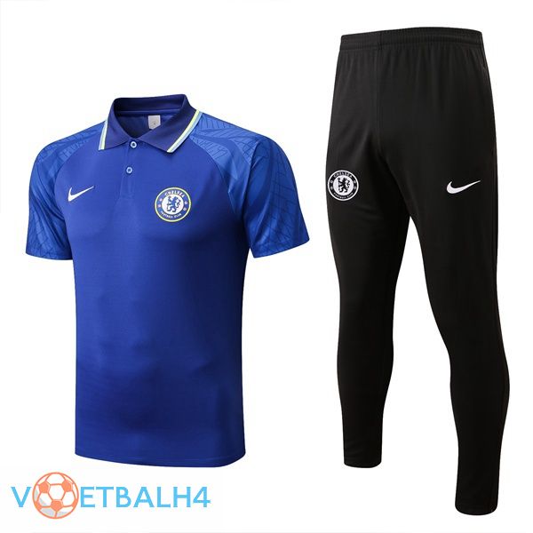 FC Chelsea polo shirt + broek blauw 2022-2023