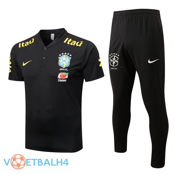 Braziliël voetbal Polo + broek zwart 2022/2023