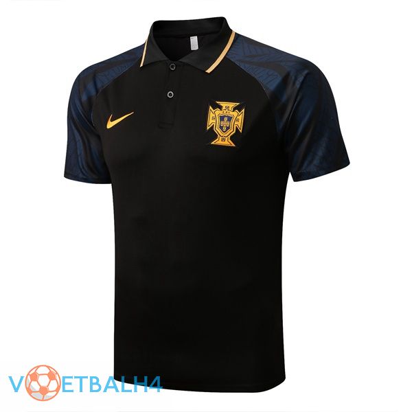 Portugal polo shirt zwart 2022-2023