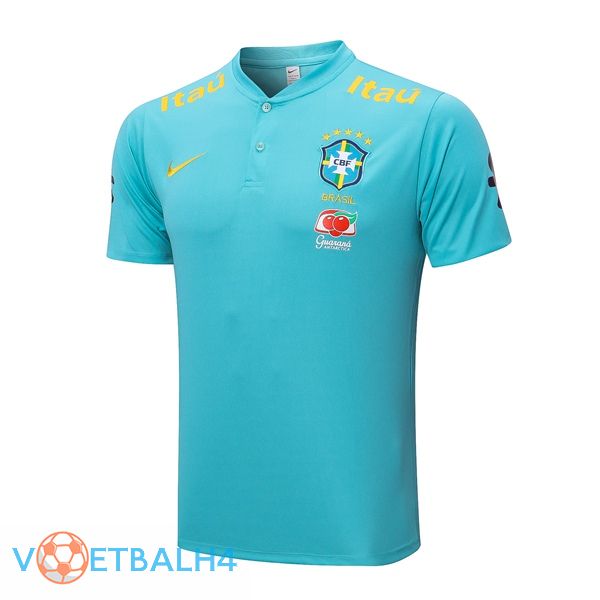 Brazilië voetbal Polo blauw 2022/2023